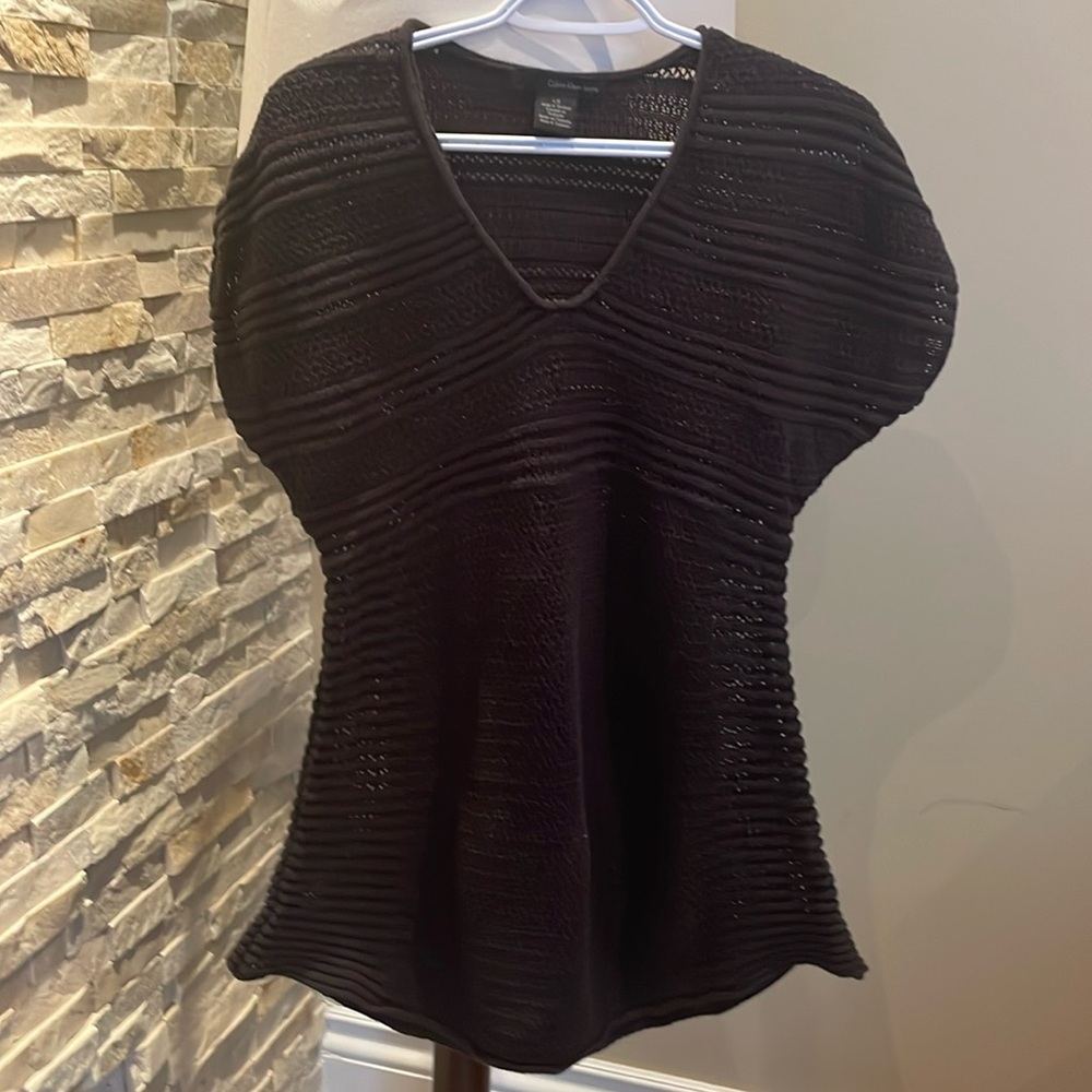 Calvin Klein black knit top